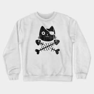 funny black cat Crewneck Sweatshirt